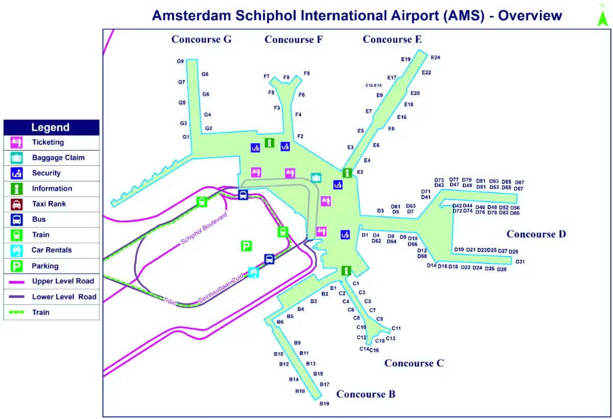 Amsterdamské letiště Schiphol