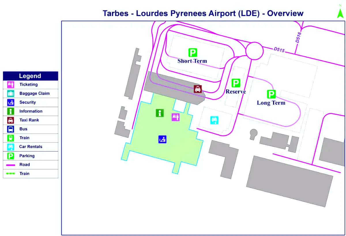 Tarbes - letiště Lourdes Pyrenees